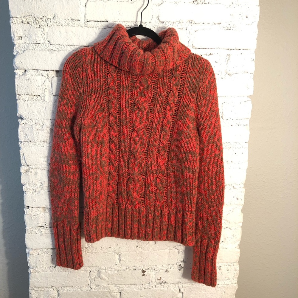 Victor Alfaro Cable Knit Turtleneck Sweater